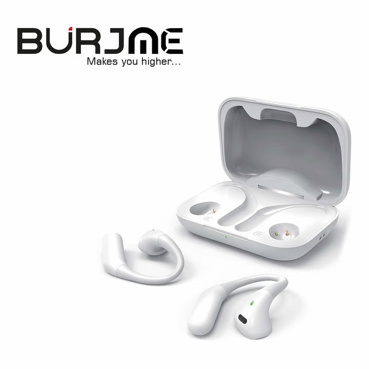 Burjme Wireless Earbuds Open Ear Clip on Earbuds Ear Clip on Earbud for Sport 18 Hours plat time Stereo Sound Open Ear Earbuds