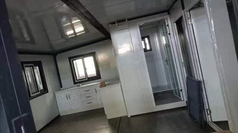 Burjme 40FT Tiny House to Live in,Portable Prefab House with 3 Bedroom,1 Full Equiped Bathroom and Kitchen,Prefabricated Container House for Adults,Foldable Mobile Home